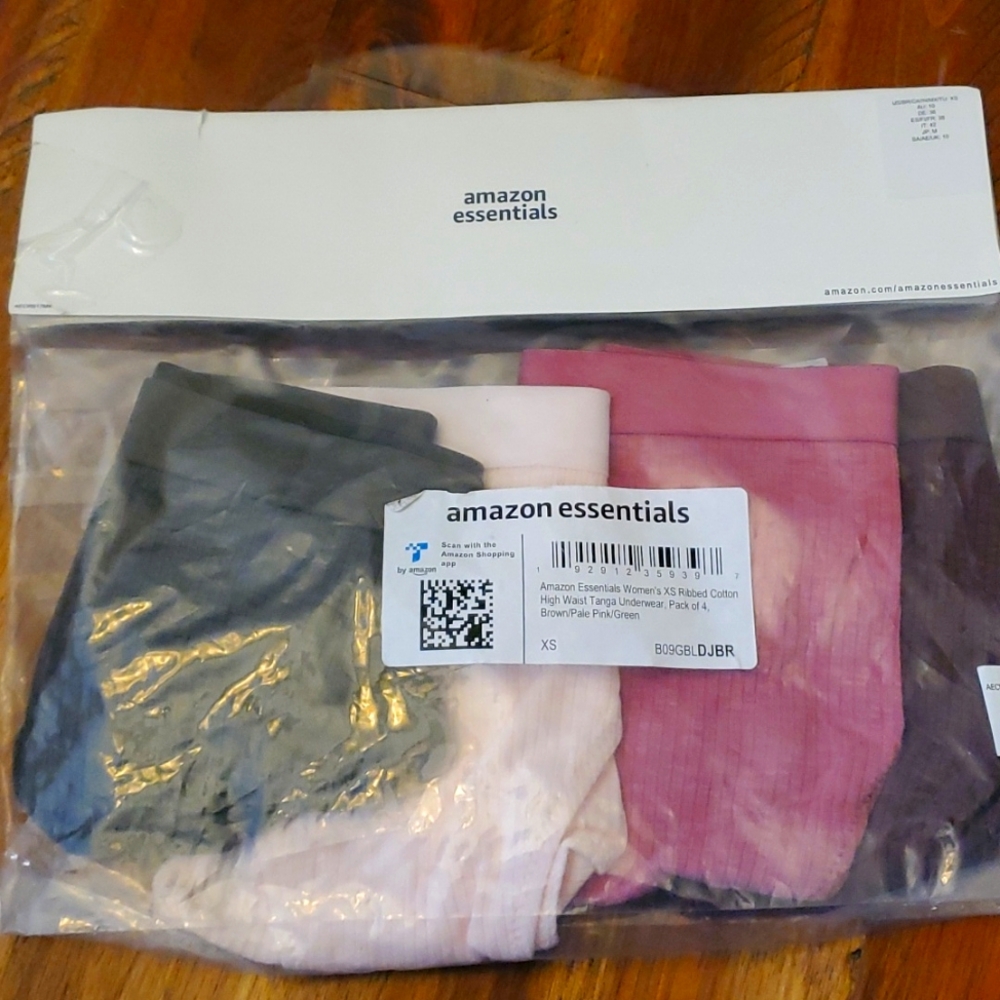 NWT Amazon essentials 4pk Tanga underwear